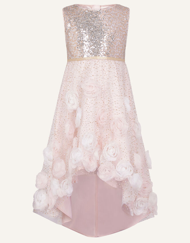 Sparkle 3D Flower Dress, Pink (PINK), large