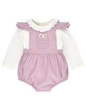 Newborn Baby Mouse Cord Romper Set, Purple (LILAC), large