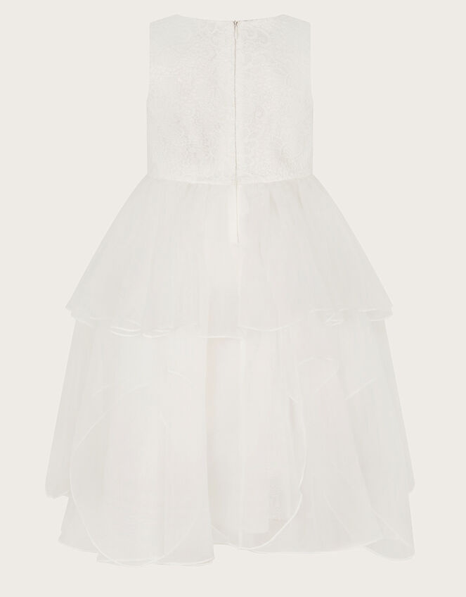 Lace Petal Flower Girl Dress, Ivory (IVORY), large
