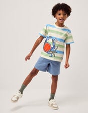 Plain Cotton Pull On Shorts, Blue (BLUE), large