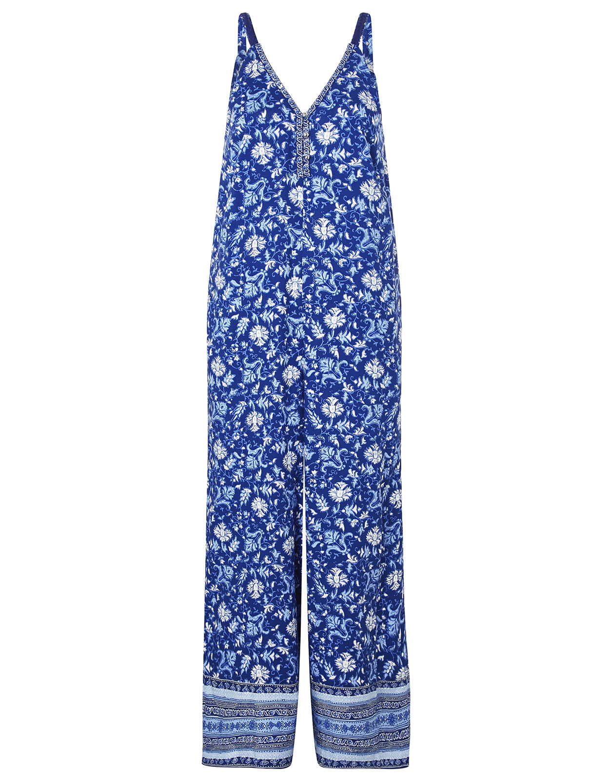 Billie Printed Jumpsuit in LENZING ECOVERO Blue Jumpsuits