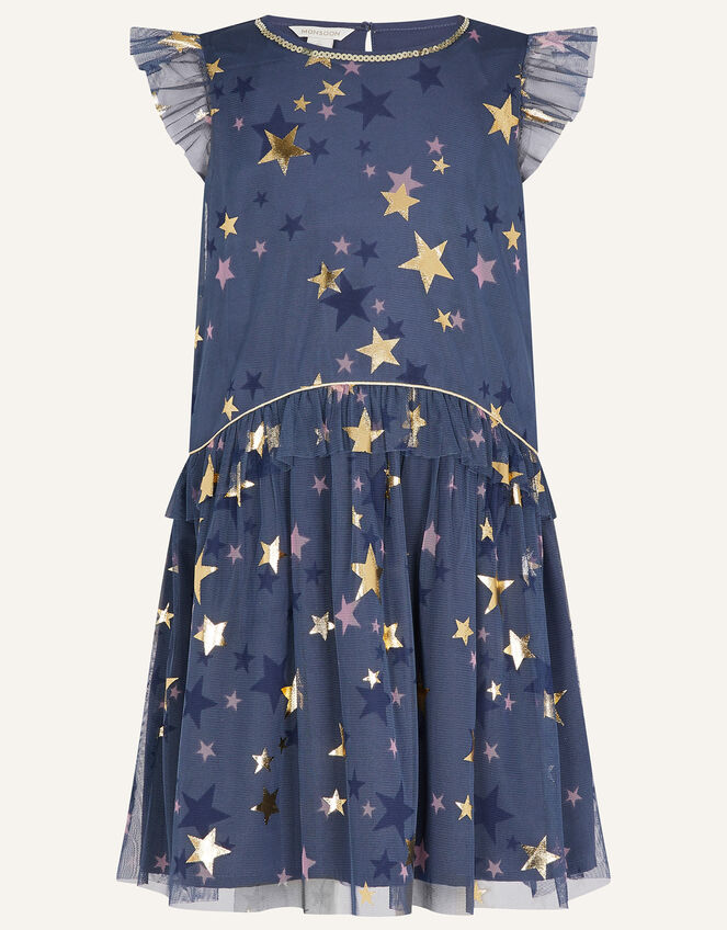 Star Mesh Dress, Grey (GREY), large