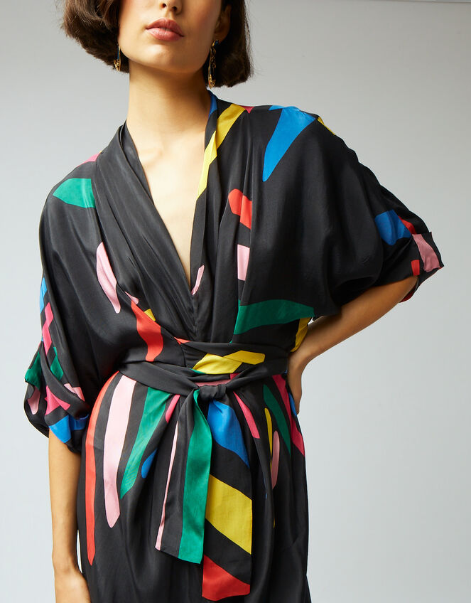 Tallulah and Hope Print Gloria Dress, Black (BLACK), large