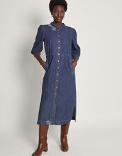 Diya Upcycled Denim Dress, Blue (DENIM BLUE), large