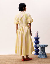 FRNCH Ihabela Stripe Midi Wrap Dress, Yellow (YELLOW), large