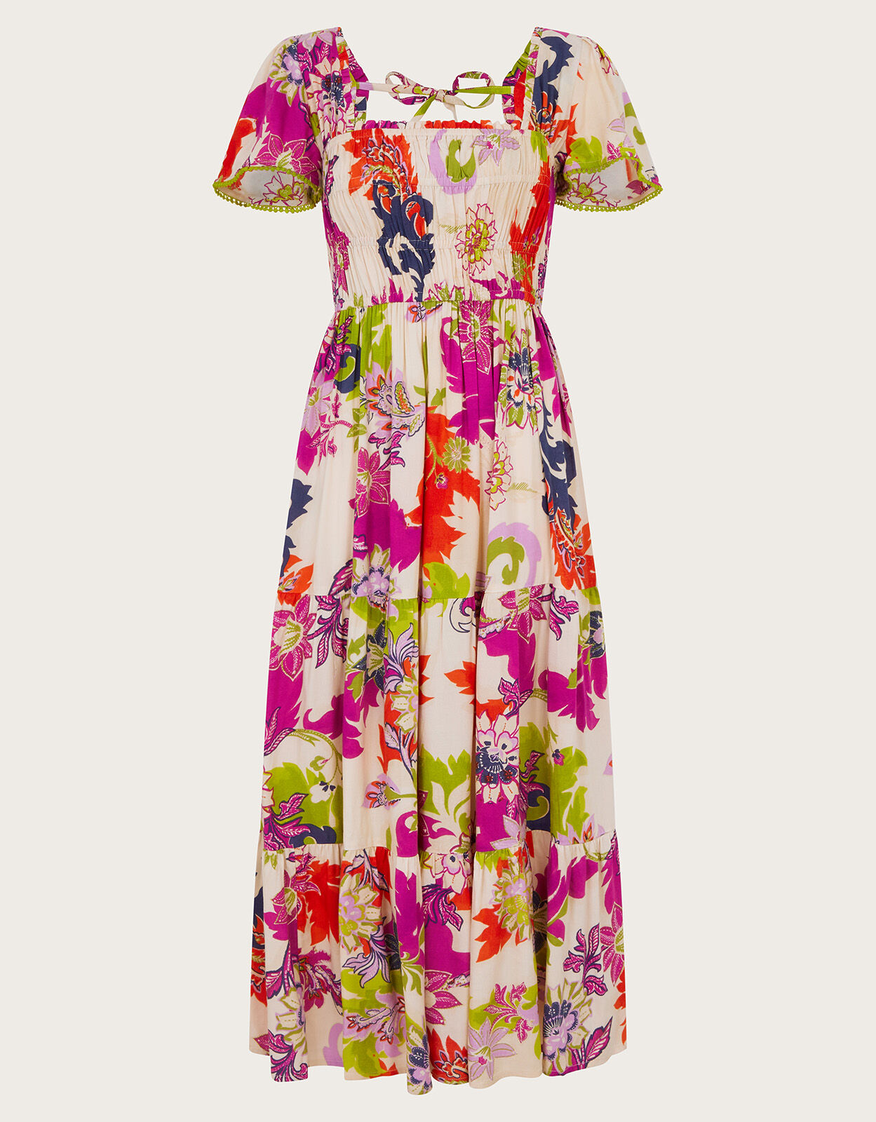 Arissa Print Dress Ivory