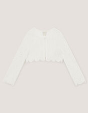 Carmela Crochet Long Sleeve Cardigan , Ivory (IVORY), large