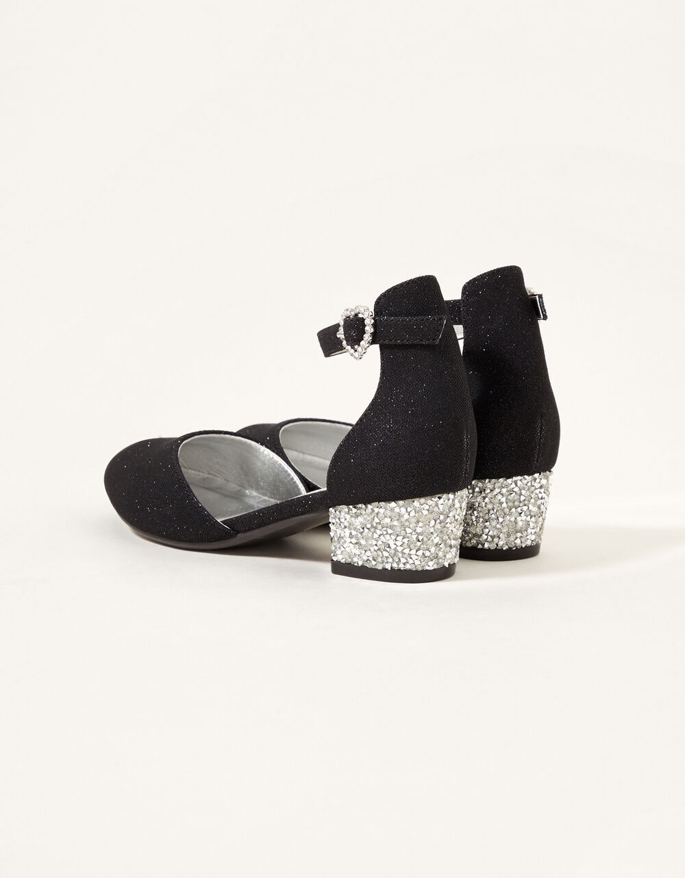 Children Children's Shoes & Sandals | Shimmer Two-Part Heels Black - PR91708