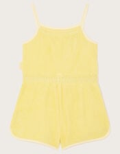 Towelling Happy Days Playsuit, Yellow (YELLOW), large