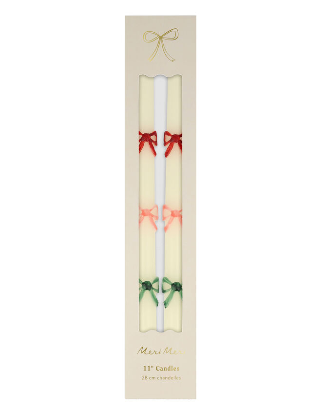 Meri Meri 2-Pack Bow Christmas Taper Candles, , large