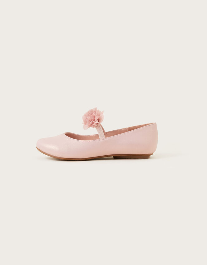 Corsage Strap Ballet Flats, Pink (PINK), large