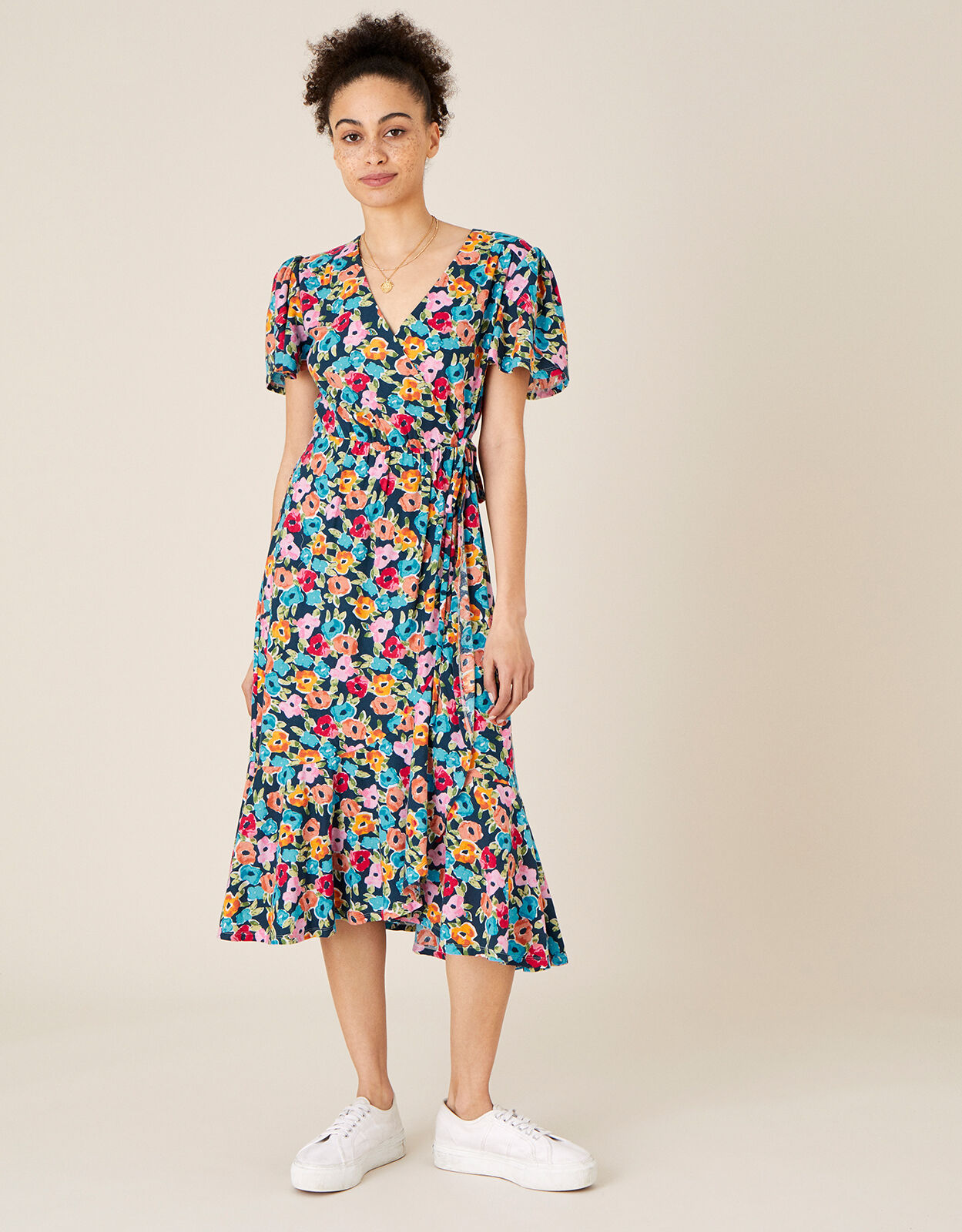 Light jersey wrap dress discount