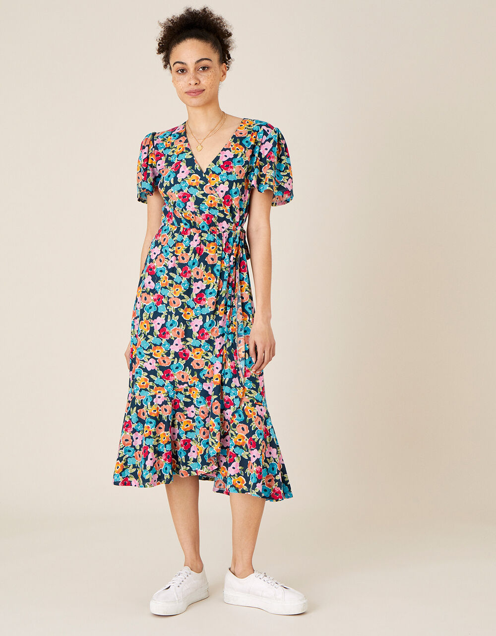 floral jersey robe