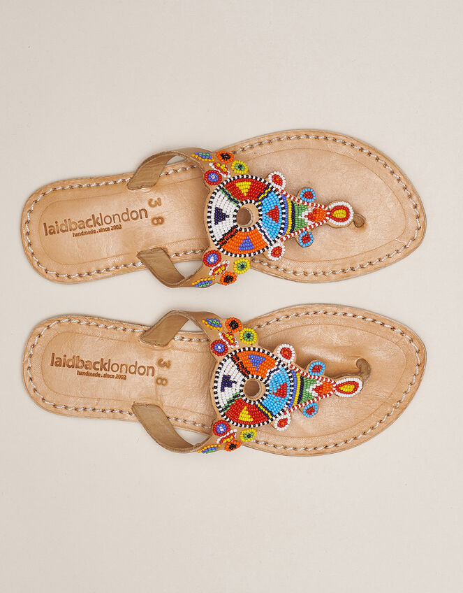 Laidback London Simba Leather Sandals, Multi (MULTI), large