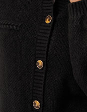 Bella Braid Pocket Cardigan, Black (BLACK), large