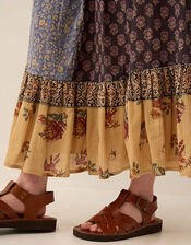 East Loran Floral Patch Print Cotton Skirt, Multi (MULTI), large