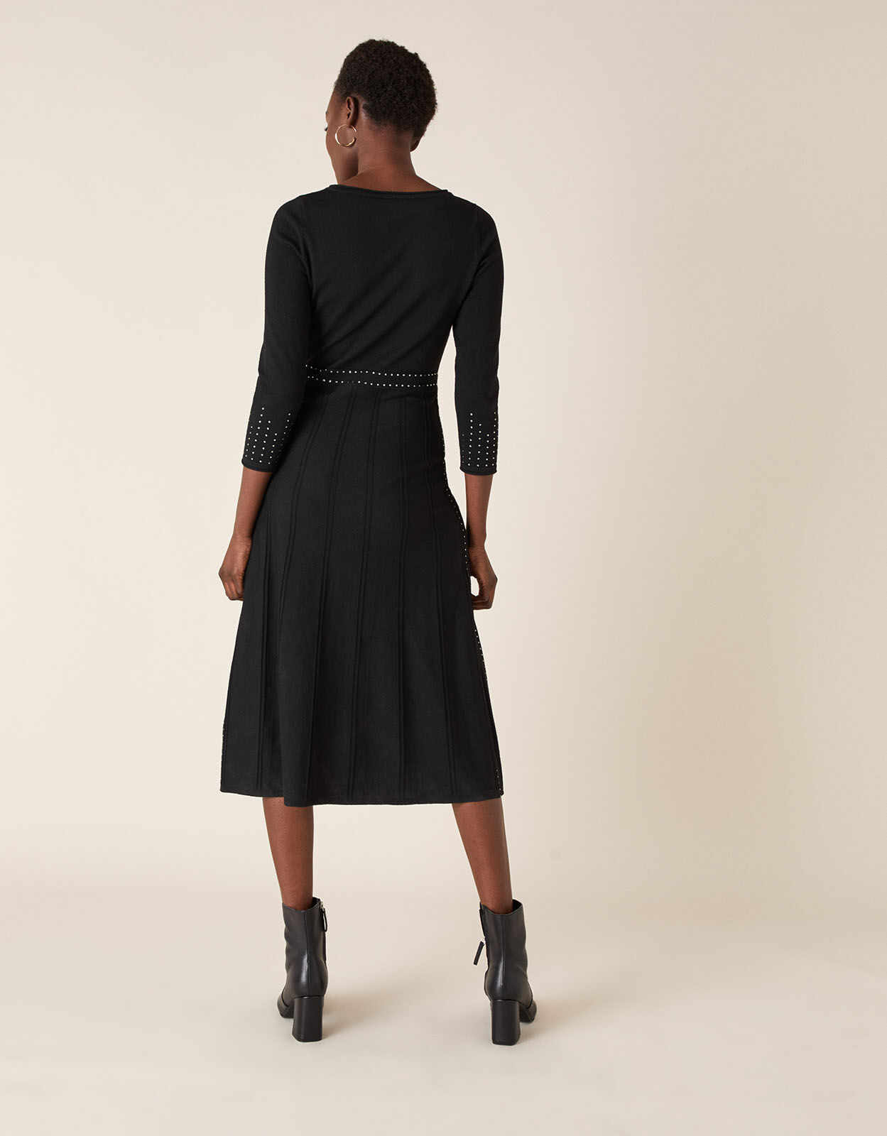 Monsoon black discount knitted dress