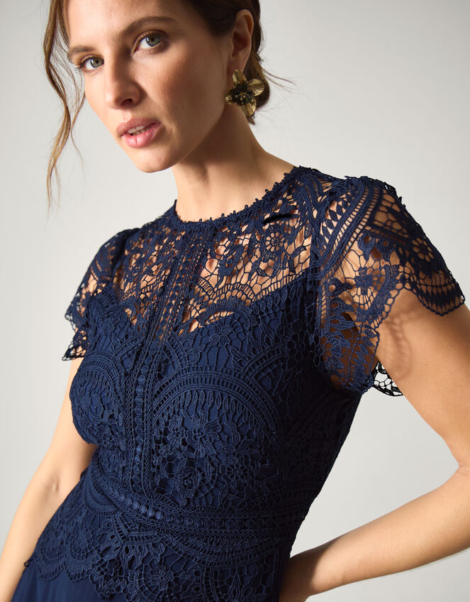 Monica Lace Bridesmaid Dress Blue