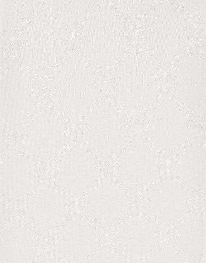 Girls' Diamond Butterfly Plush Tights, Ivory (IVORY), large