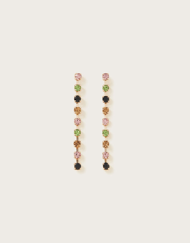 Multi Gem Drop Earrings, , large