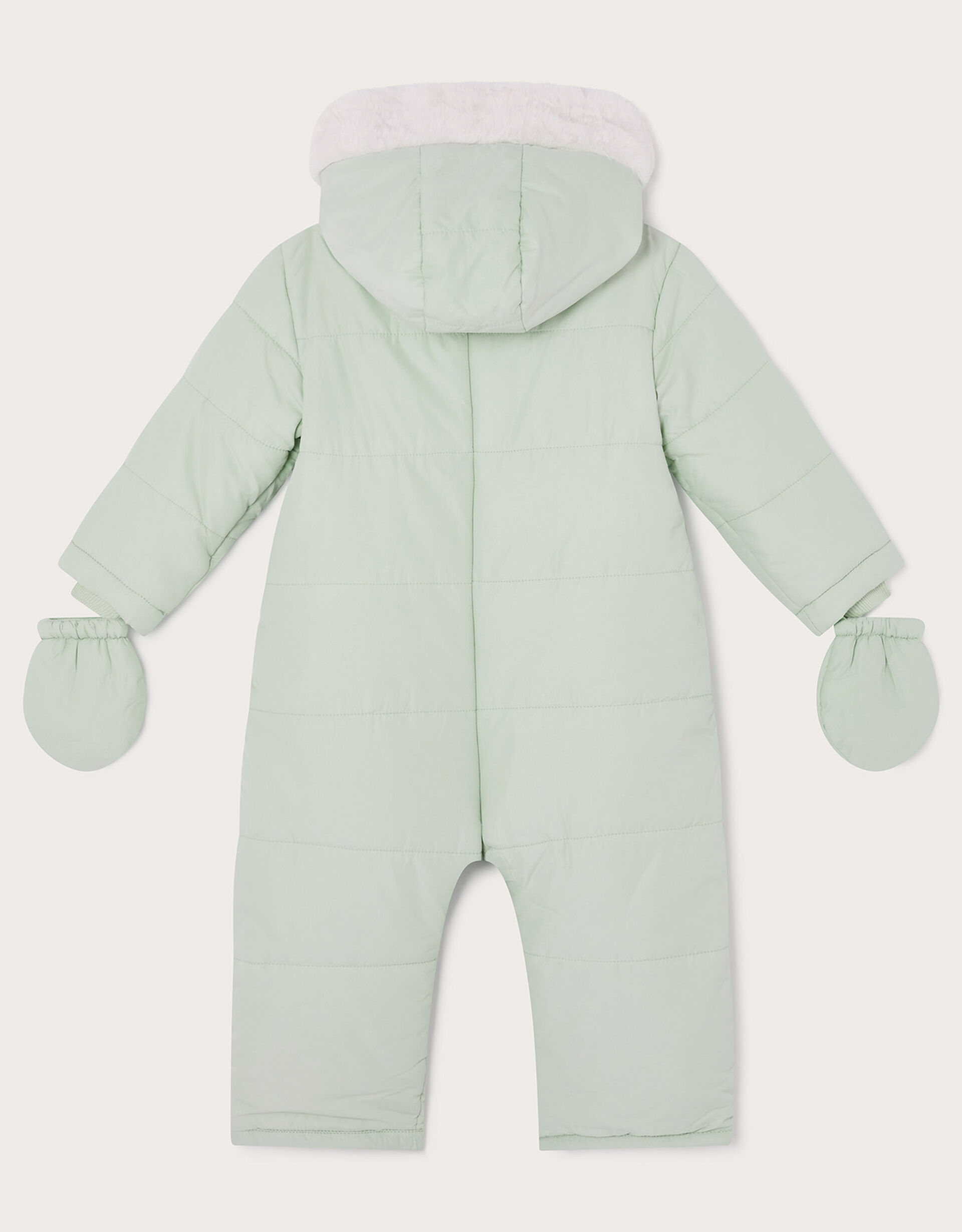 Pangasa Autumn Green Footless Fur Pramsuit main image 1