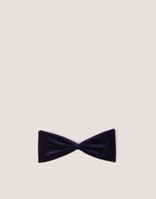 Sparkle Velvet Bow Hair Clip, Blue (NAVY), large