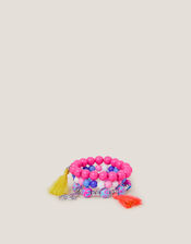 3-Pack Mixed Bead Charm Bracelets, , large