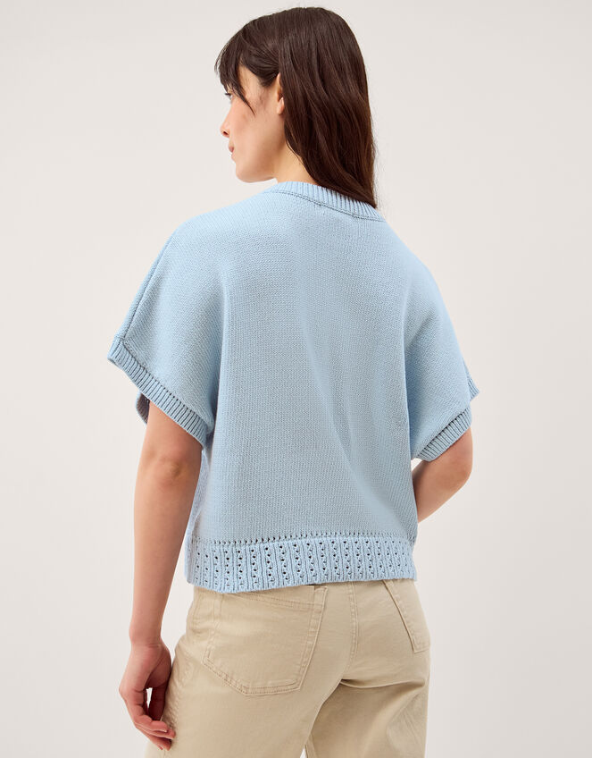 Lizzie Lemon Short Sleeve Jumper Blue