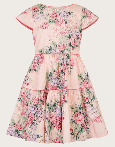 Jacquard Rose Dress, Pink (PALE PINK), large