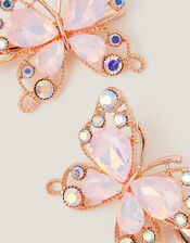 2-Pack Gemstone Butterfly Hair Clips, , large