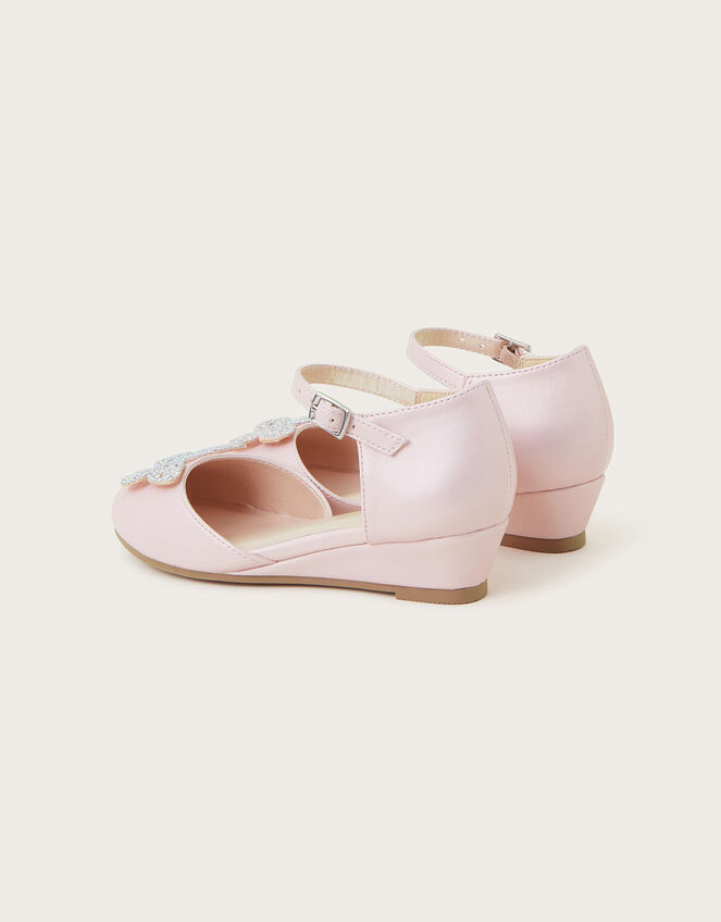 Diamante Butterfly Wedges, Pink (PINK), large