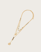 Disc Charm Layered Necklace, , large