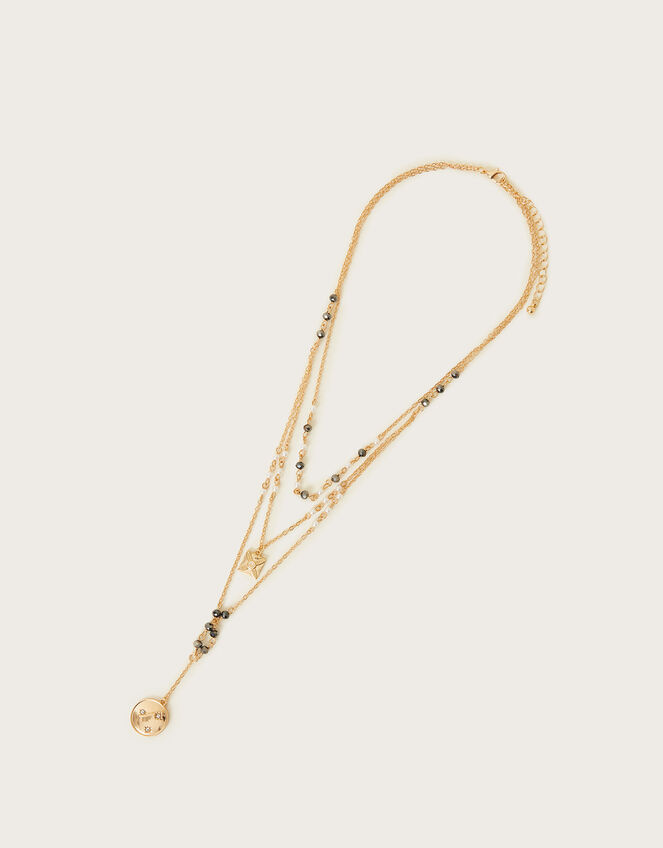 Disc Charm Layered Necklace, , large