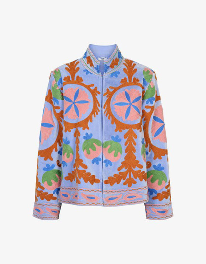 Moliin Claudia Embroidered Jacket, Blue (BLUE), large