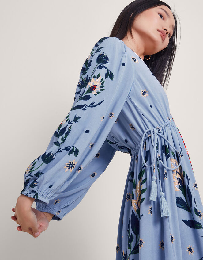 Aldina Floral Dress, Blue (BLUE), large