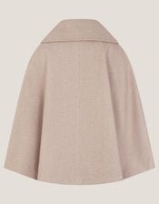 Bow Cape Coat, Camel (OATMEAL), large