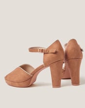 Gabi Gold Trim Platform Heels, Natural (NEUTRAL), large