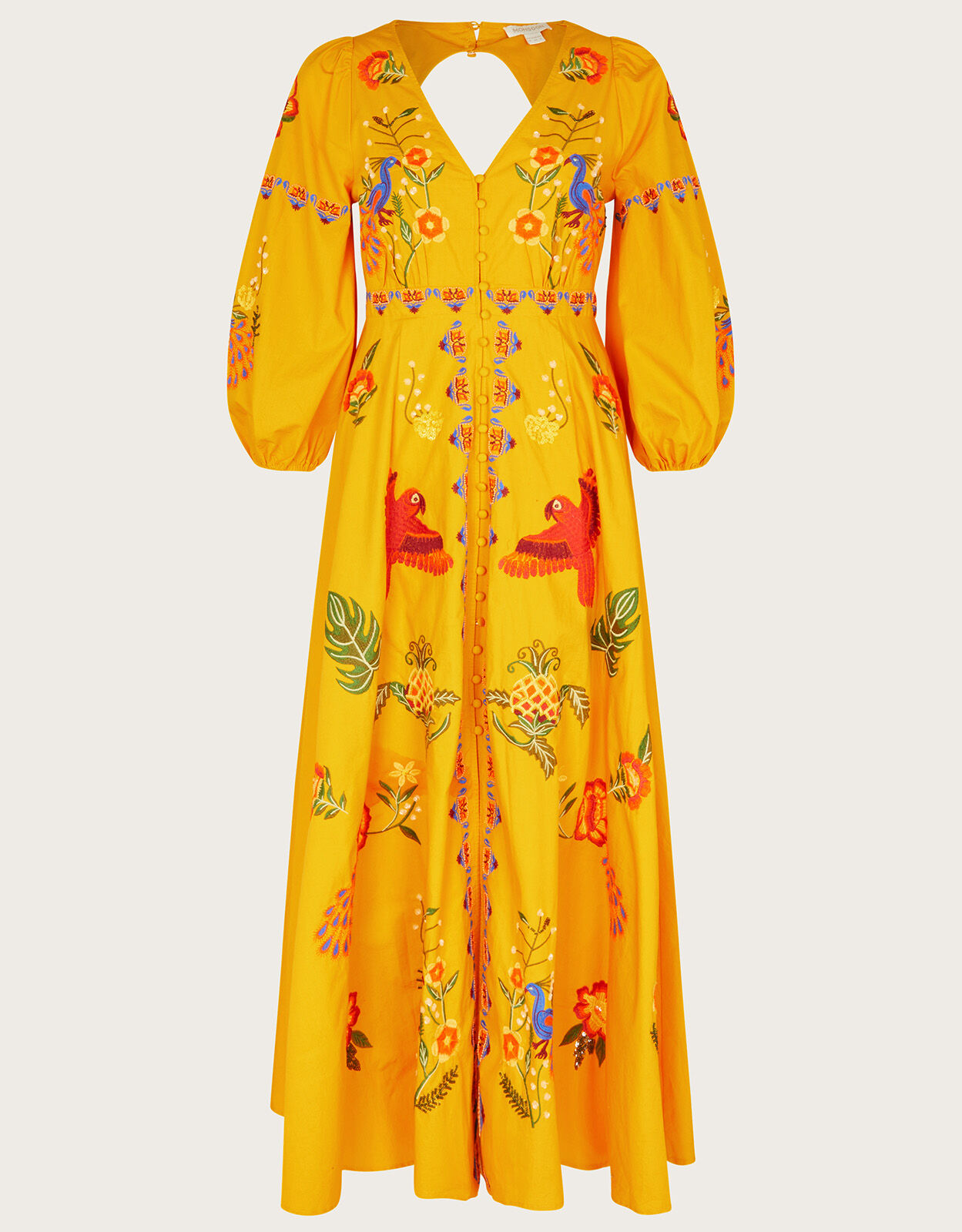 Carrie Hand Embellished Maxi Dress Yellow