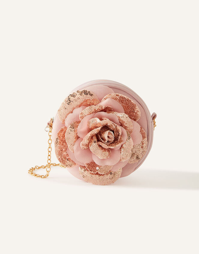 Leah Sequin Flower Bag, , large