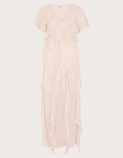 Renata Ruffle Maxi Dress, Pink (BLUSH), large