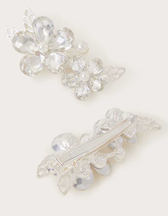 2-Pack Jewel Flower Clips, , large