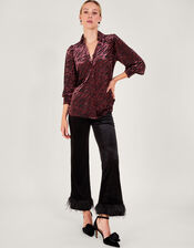 Raegan Feather Trousers, Black (BLACK), large
