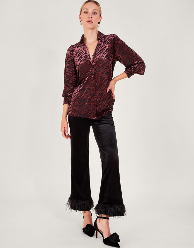 Raegan Feather Trousers, Black (BLACK), large