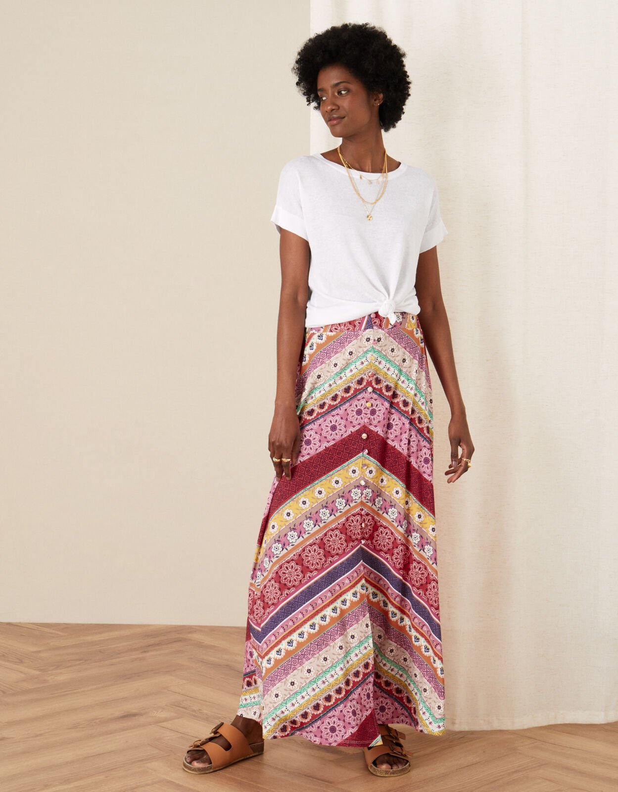 Pink sales jersey skirt