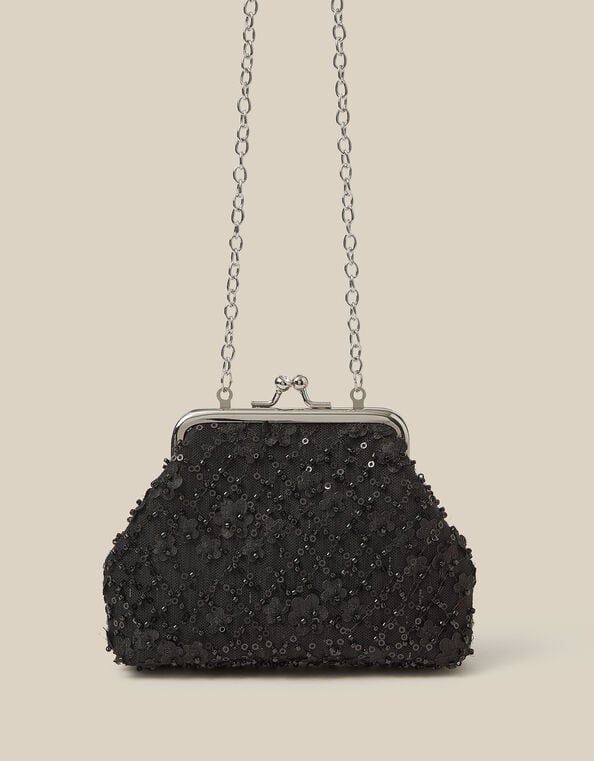 Taylor Beaded Bag , Black (BLACK), large