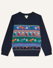 Christmas Dinosaur Jumper, Multi (MULTI), large