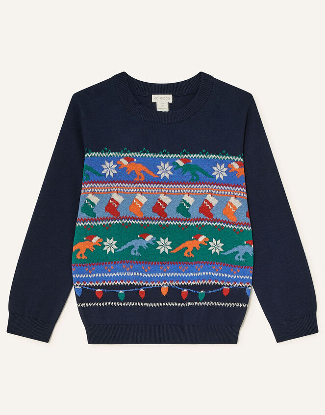Christmas Dinosaur Jumper, Multi (MULTI), large