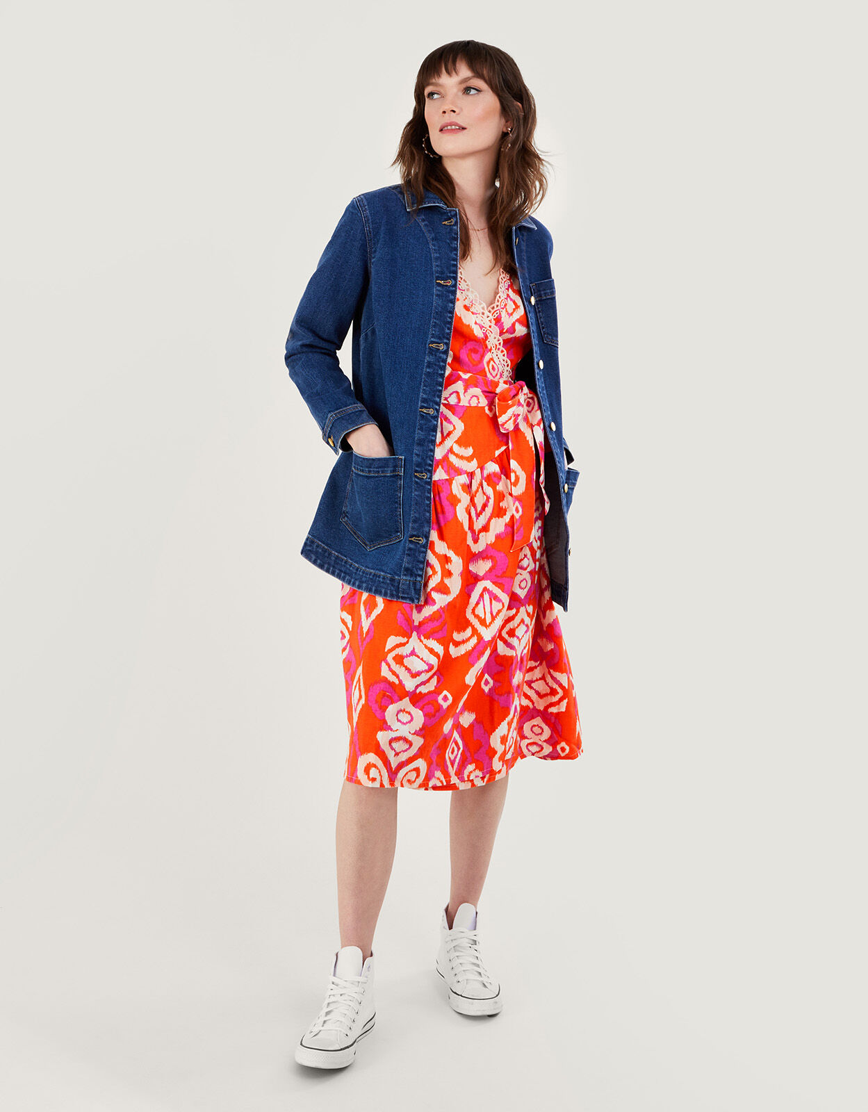 Wrap dress with jacket deals