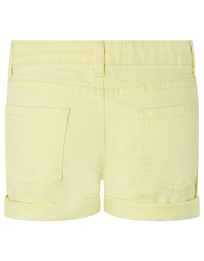 Layla Denim Shorts, Yellow (YELLOW), large
