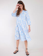 East Norma Print Dress, Blue (BLUE), large